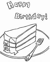Cake Coloring Slice Pages Piece Birthday Chocolate Drawing Boring Color Getdrawings Netart Getcolorings Happy Tocolor sketch template