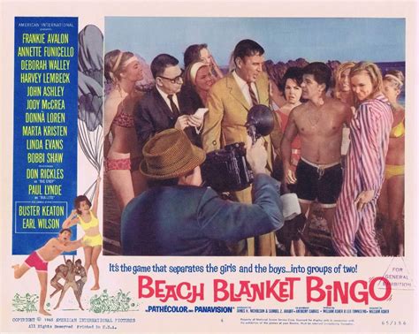 Beach Blanket Bingo Original Lobby Card 4 Frankie Avalon Annette