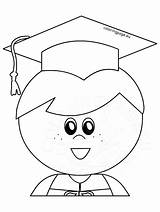 Graduation Coloring Pages Graduate Boy Printable Boys Face Little School Coloringpage Eu sketch template