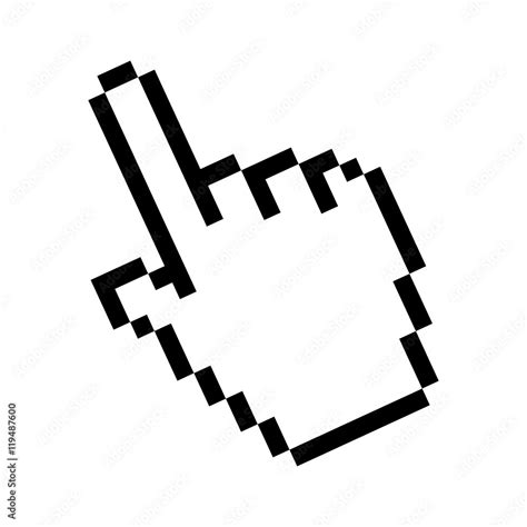 cursor pointer mouse click hand direction selection vector illustration