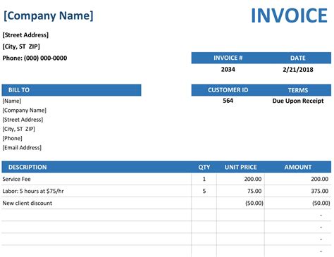 Create A Simple Invoice In Word Daxfever