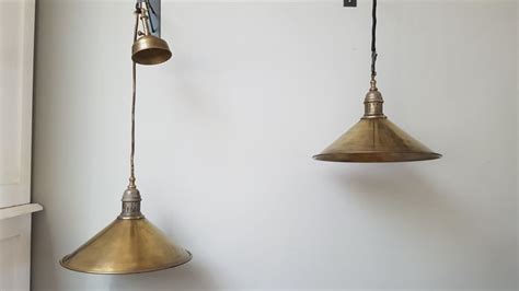 designer onbekend set vintage messing hanglampen  catawiki