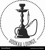 Hookah Vector Shisha Bar Lounge Emblem Vectors Royalty sketch template