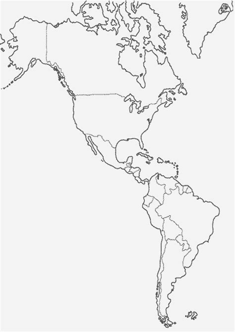 mapa politico mudo de america para imprimir en a4 actualizado