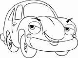 Cartoon Car Coloring Pages Smile Getdrawings sketch template