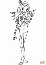 Winx Club Coloring Fairy Diaspro Pages Printable Fairies Drawing Colorings Paper sketch template