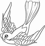 Randunica Swallow Colorat Coloring Planse Desene Pasari Salbatice Oiseau Sparrow Imagini Dragoart Paradis Swallows sketch template