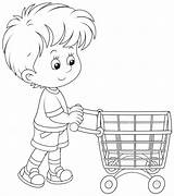 Shopping Coloring Cart Pages Getcolorings Color Printable Colori sketch template