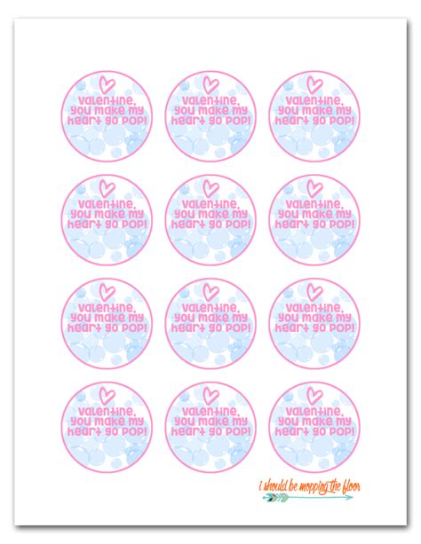 mopping  floor  printable bubble valentines