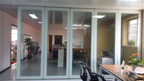 Folding Glass Partition Wall Interior Glass Door For