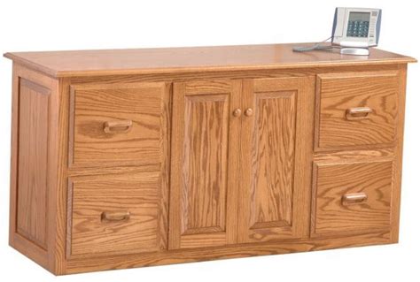 commissioned light oak office credenza countryside amish furniture