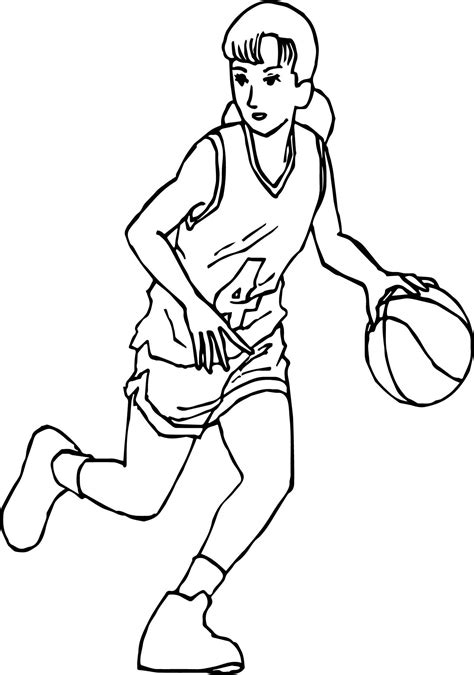 printable girls basketball coloring pages