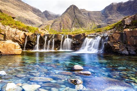 Free Download Hd Wallpaper Waterfall Scotland Fairy Pools Isle Of