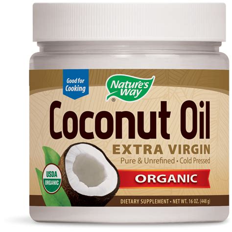 Natures Way Organic Coconut Oil Extra Virgin Cold Pressed Non Gmo 16 Oz