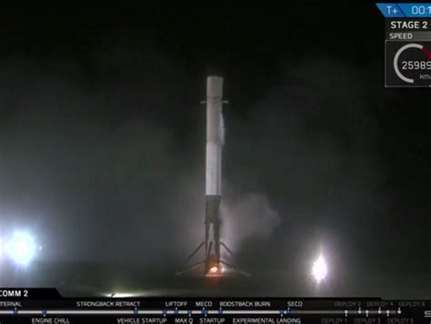 Spacex Launches Falcon 9 Rocket Lands Booster Back On Land