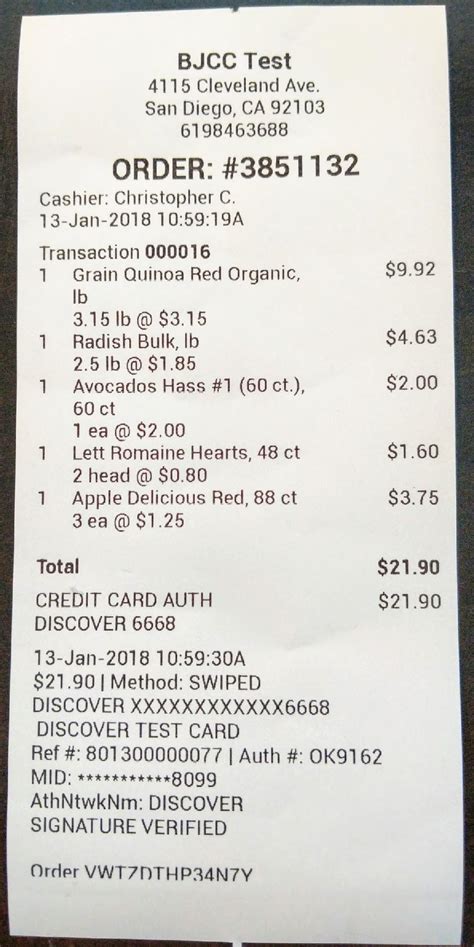 printed receipt  numbering clover community