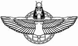 Isis Cleopatra Diosa Winged Av Egipcia Antico Volando Animación Antiguo Egipcio Ausmalbilder Detalj Huvudet Colorare Egitto Göttin Vorlagen Illustrationer Gudinnan sketch template