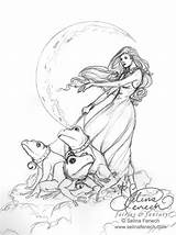 Mermaid Selina Fenech Sketch sketch template