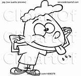 Teasing Clipart Cartoon Illustration Boy Making Face Toonaday Royalty Vector Clip sketch template