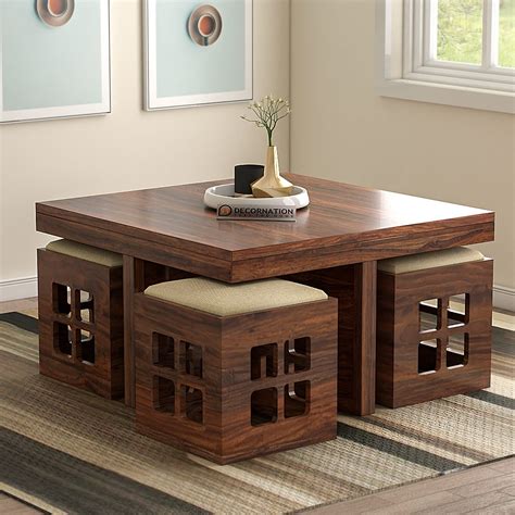 edinburgh solid wood coffee table   cubical stools natural