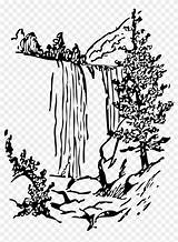 Waterfall Clipart Falls Clip Niagara Drawing sketch template