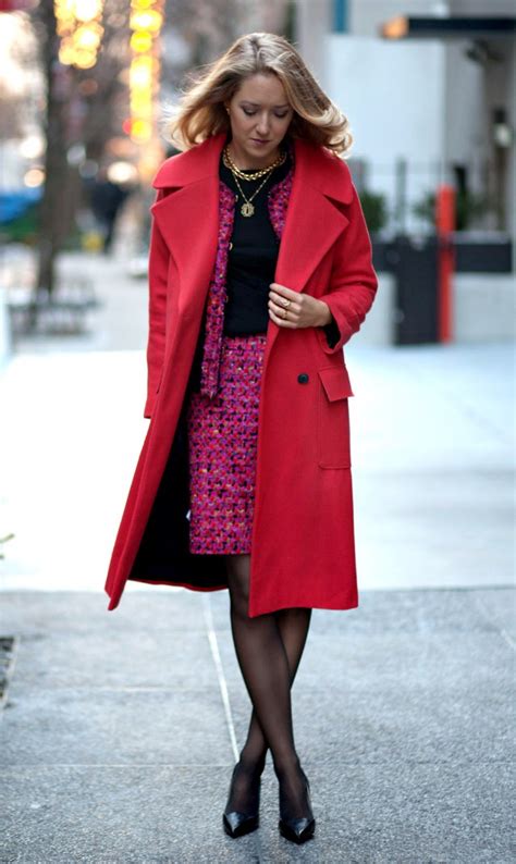 wear   red coat fashion womens coat