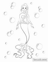 Coloring Mermaid Bubbly Pages Favecrafts Book Choose Board sketch template