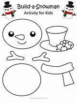 Christmas Crafts Printable Craft Snowman Winter Preschool Template Kids Printables Coloring Pages Preschoolers Paper Simplemomproject Simple Project Ornament Cut Activities sketch template