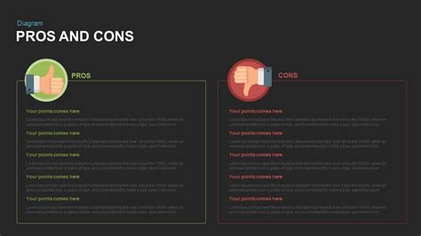 pros and cons powerpoint template slidebazaar