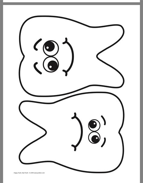happy tooth coloring page febi art