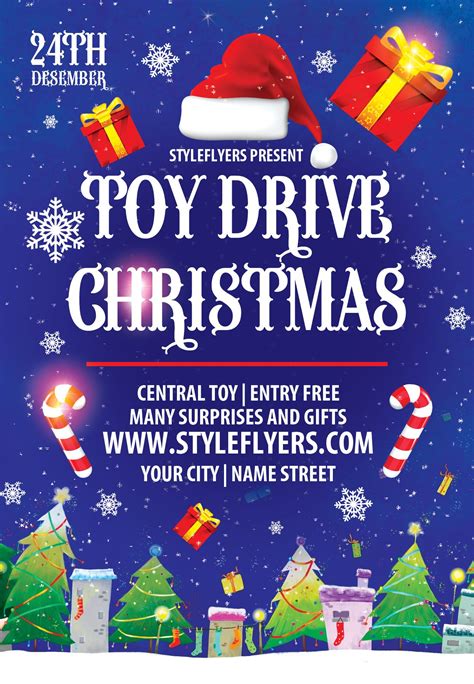 toy drive psd flyer template  food drive flyer food drive
