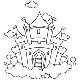 Kastelen Kleurplaten Kasteel Colorir Castelo Nuvens Prinses Leukvoorkids Ridders Wolken Castelli Tekenen Downloaden Uitprinten Simpele sketch template