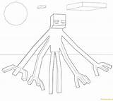 Minecraft Enderman Pages Coloring Mutant Color sketch template