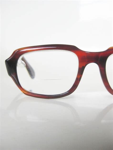 vintage 1960s mens glasses eyeglasses horn rim chunky