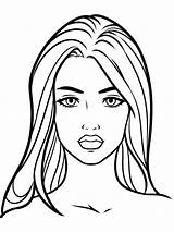 Coloring Face Pages Girl Ladies Girls Print Drawing Pretty Female Drawingg Template Drawings Faces Woman People Colorize Gaddynippercrayons Getdrawings Draw sketch template