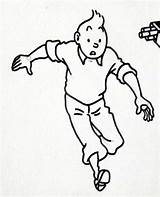 Tintin Coloringsun Button sketch template
