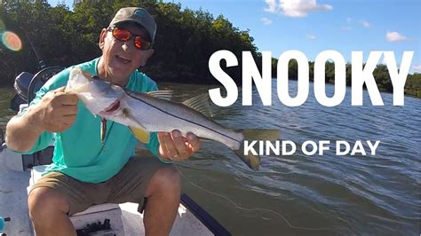 snooky kind  day catching snook   bayou     prowler  trolling motor