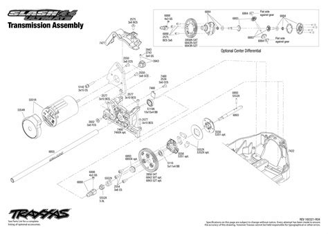 slash  ultimate   transmission assembly exploded view traxxas