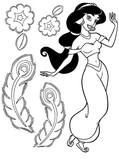 disney jasmine disney princess jasmine coloring pages