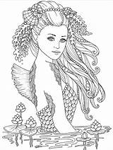 Mermaids русалка Fantasy Myart sketch template