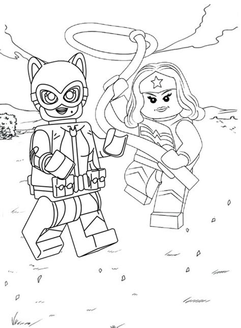 lego catwoman  gal gadot supergirl coloring page coloring pages