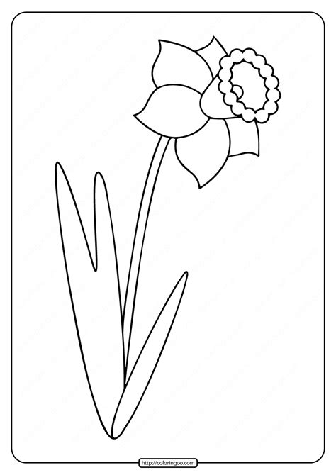 simple flower coloring pages printable