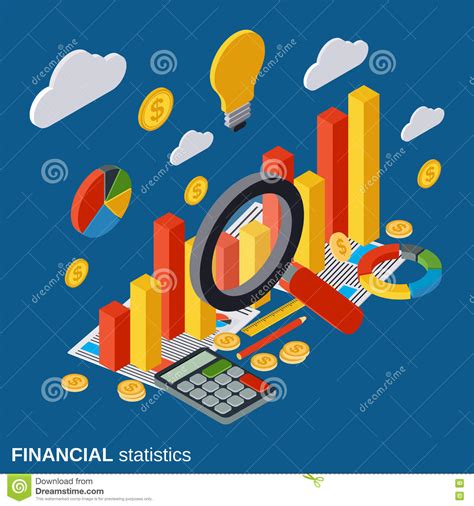 financial statistics business report market statistics vector concept