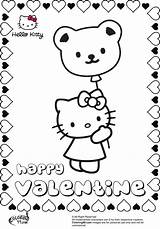 Kitty Hello Coloring Pages Valentine Valentines Balloon Printable Cute Coloring99 Print Heart Minister Cat Library Clipart sketch template