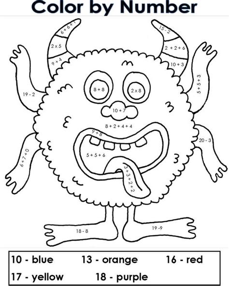 color  number math coloring pages math coloring pages  kids math