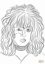 Kiss Band Coloring Rock Paul Stanley Pages Printable Drawing Pop sketch template