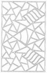 Mosaic Coloring Pages Color Number Simple Patter Kids Printable Patterns Pattern Geometric Print Mosaics Getcolorings Getdrawings Choose Board Popular sketch template