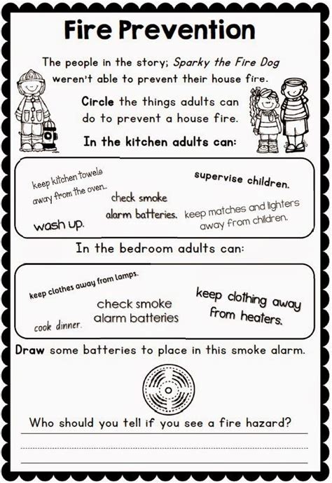 fire safety printables  support resources fire safety worksheets