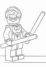 Lego Coloring Pages Nightwing Batman Super Printable Heroes Grayson Dick Online Kids Supercoloring Wolverine Color Print Powerful Hulk Colorear Ninjago sketch template