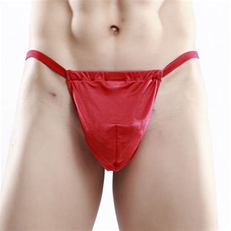 new sexy pure silk knit men s g string pouch thong ebay